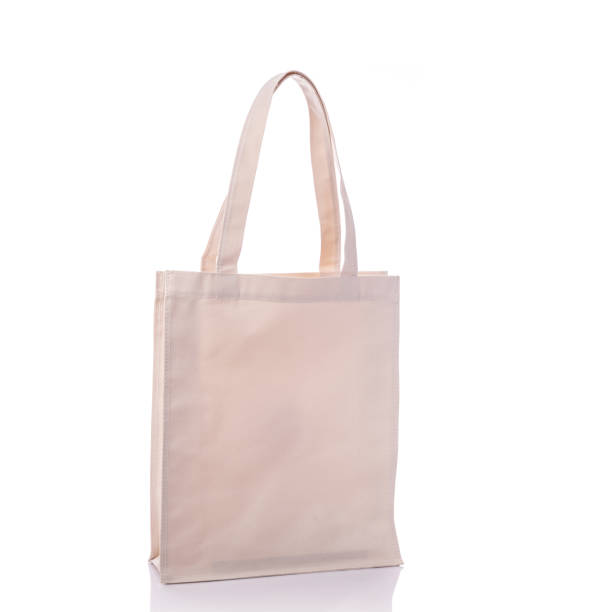 istock White cotton bag. Studio shot isolated on white 918521334