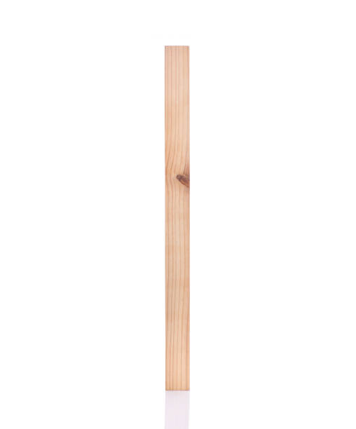 istock New piece long square pine wood. Studio shot isolated on white 918530810