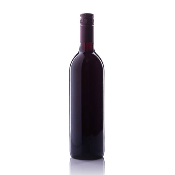 istock Bottle of red wine. Studio shot isolated on white 918533316