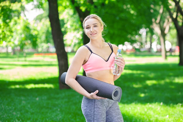 istock Smiling woman after yoga training 918545616