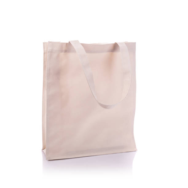 istock White cotton bag. Studio shot isolated on white 918545756