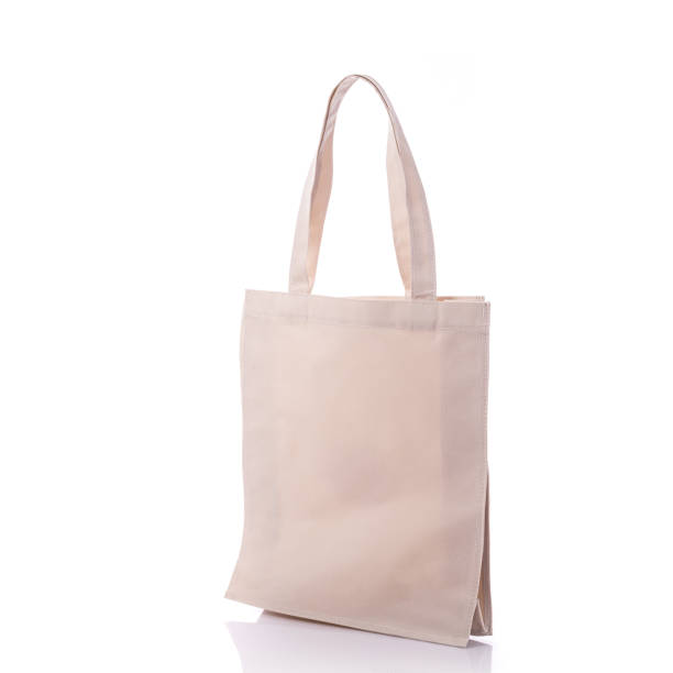 istock White cotton bag. Studio shot isolated on white 918545880
