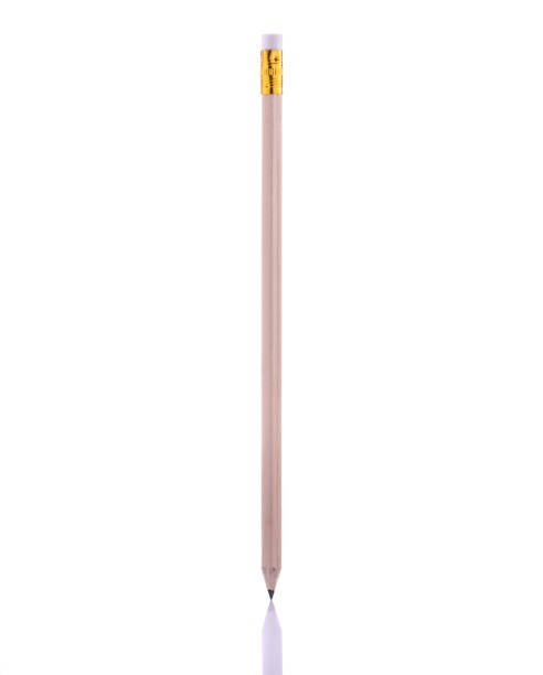istock New brown pencil. Studio shot isolated on white 918549614