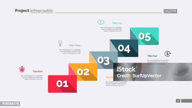 Components Slide Complex Five Business Components Slide Template Stock Illustration - Download ...