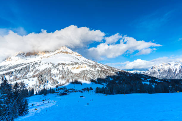 istock Winter landscape in Dolomites Mountains 918557602