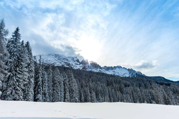 istock Winter landscape in Dolomites Mountains 918557748