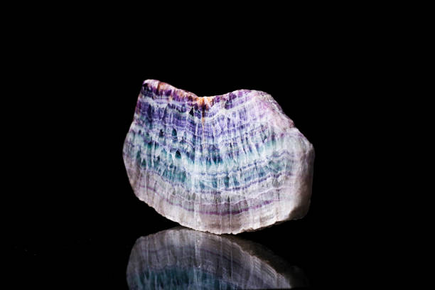 istock Fluorite slice on black backgroungd isolated 918561118