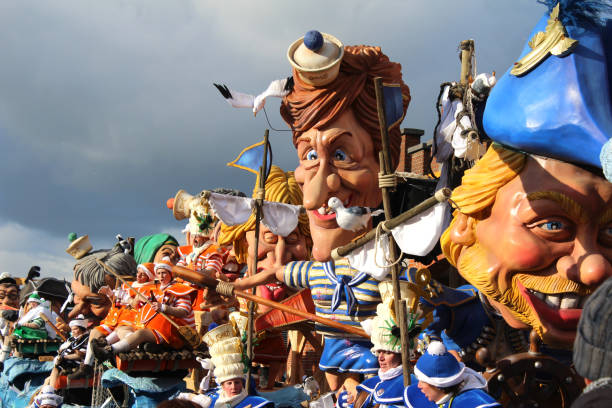 Annual Carnival Monday Parade, Belgium stock photo