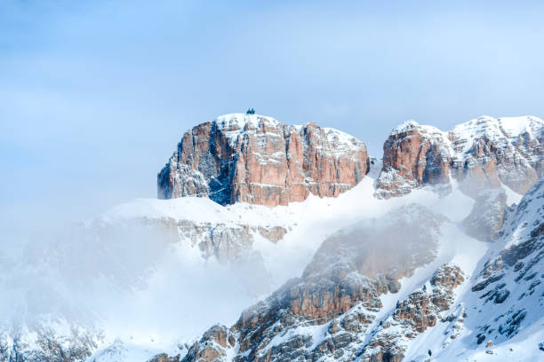 Winter landscape in Dolomites Mountains
