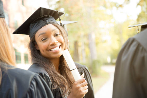 istock African descent female college student graduation on campus. 918565816