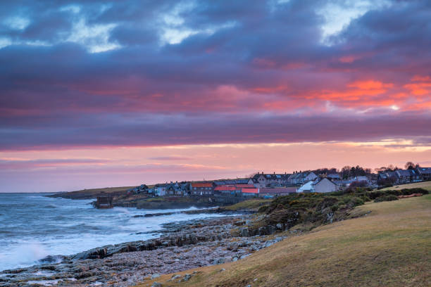 istock Sunset over Craster Village 918569078