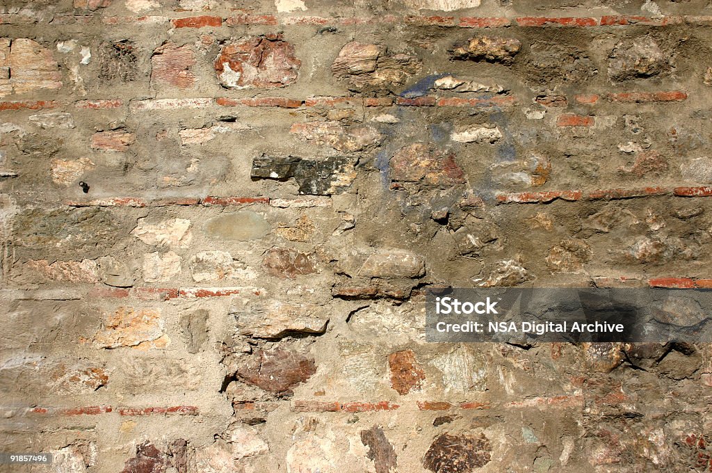 Close up of a Stone Wall  Ancient Stock Photo