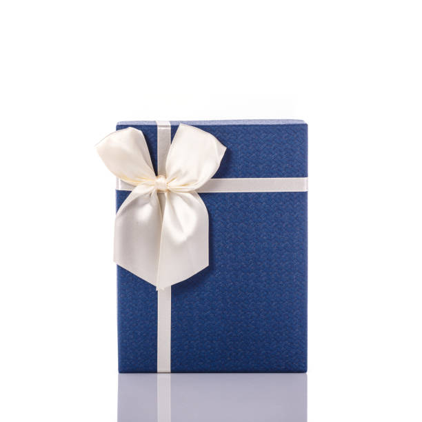 istock New color gift box with ribbon. Studio shot isolated on white 918576354