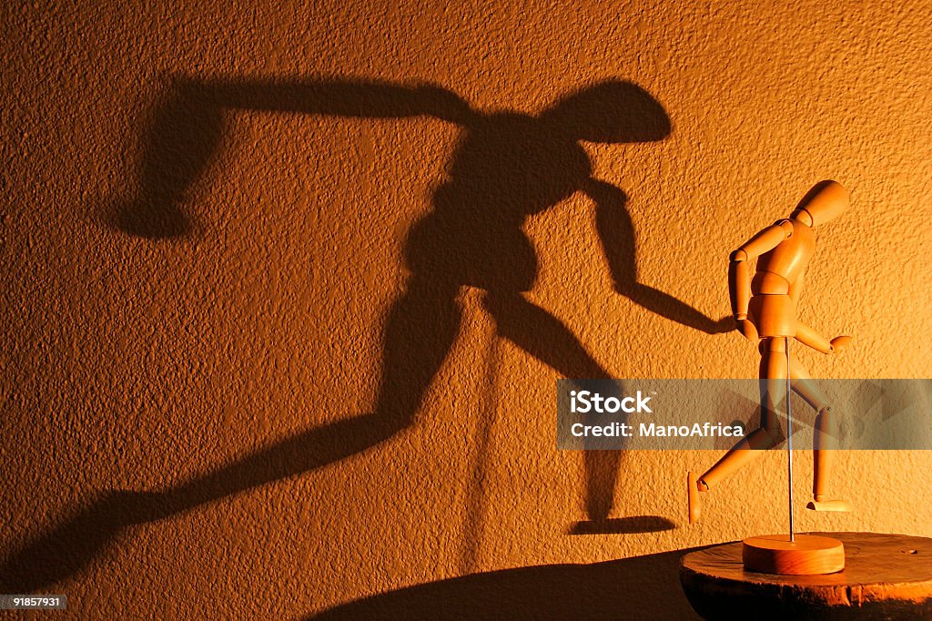 Shadow Mann LScape - Lizenzfrei Bewegung Stock-Foto