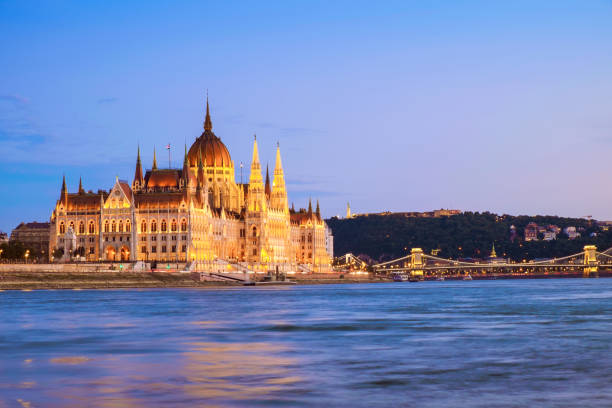 istock Hungarian parliament at night 918579384