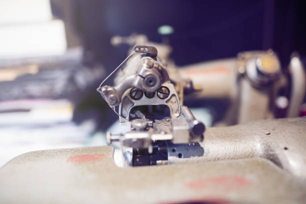 Detail of an old sewing machine