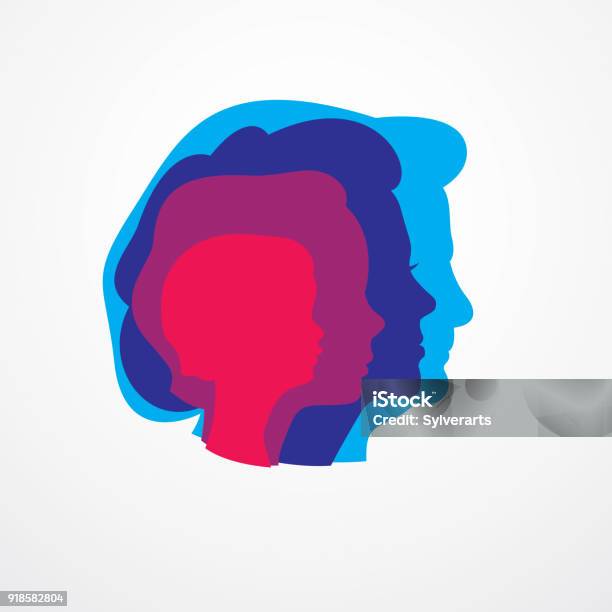 Woman Life Age Years Concept The Time Of Life Periods And Cycle Of Life Growing Old Maturation And Aging One Generation And Age Categories Vector Simple Classic Icon Design Stock Illustration - Download Image Now