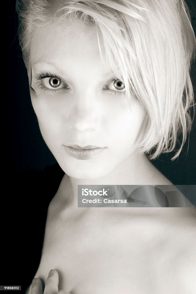 Blonde portrait Toned Adults Only Stock Photo