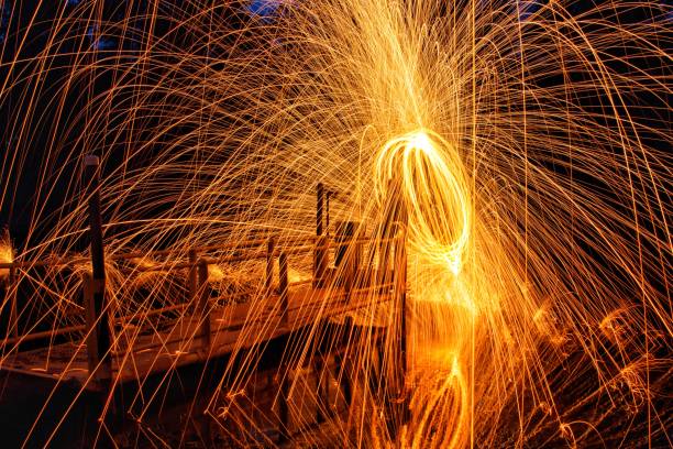istock Intense Steel Wool Burning on Pier 918586304
