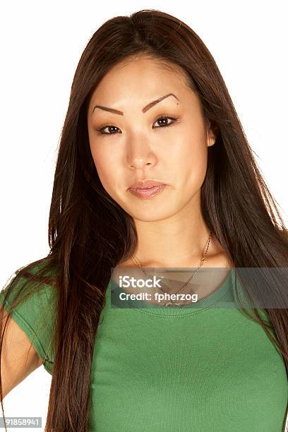 Beautiful Young Asian Woman Headshot Stock Photo - Download Image Now - Adult, Animal Hair, Beautiful People