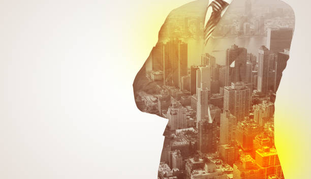 istock Man standing with black keyhole on his back 918589978