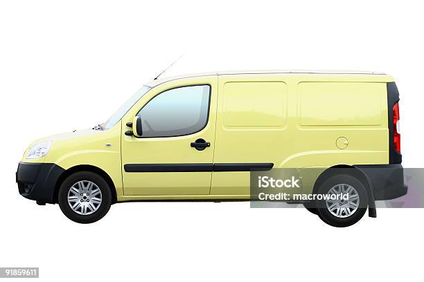 Yellow Van Isolated Stock Photo - Download Image Now - Mini Van, Small, Alertness