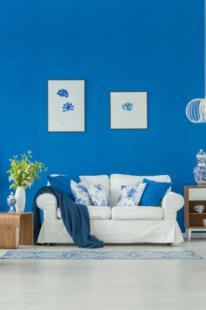 istock Posters in blue living room 918600324