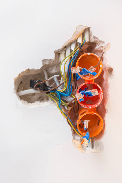 istock Repairing damaged sockets, installing new 918610068