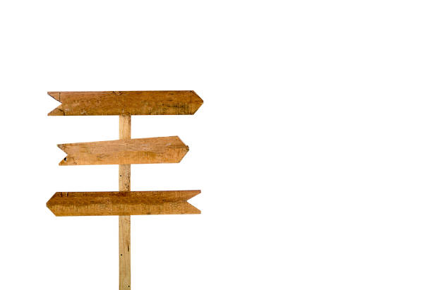 istock Empty wooden sign isolated blue sky background. 918613962