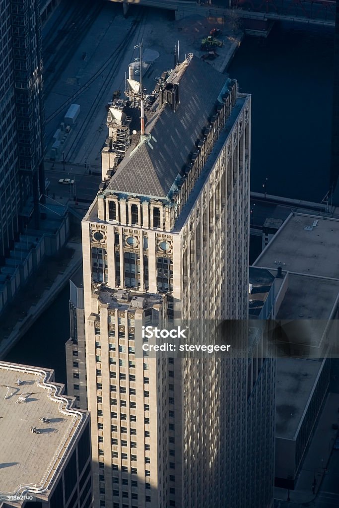 Oeil-de-perdrix vue sur les gratte-ciel de Chicago - Photo de Affaires libre de droits