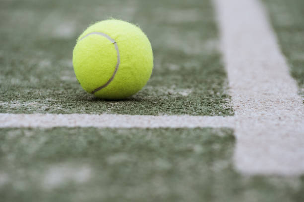istock ball tennis padel on artificial grass pitch 918626204