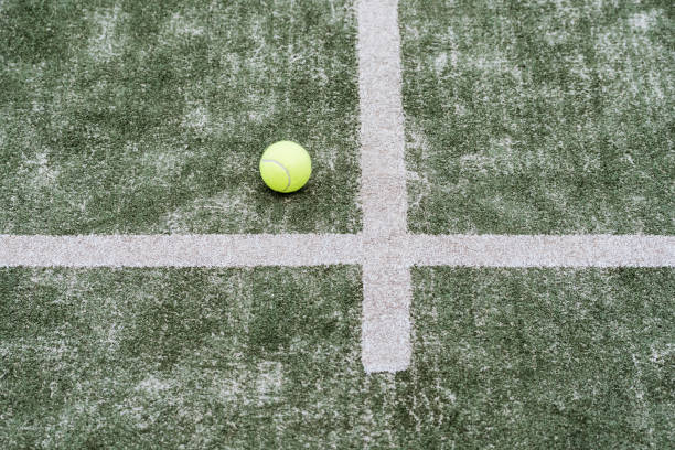 istock ball tennis padel on artificial grass pitch 918626212
