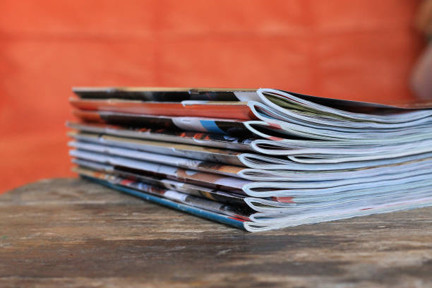 istock Magazines on the wooden table 918633558