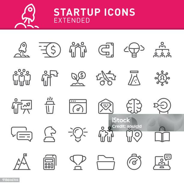 Startup Icons Stock Illustration - Download Image Now - Opening Event, Icon Symbol, Beginnings