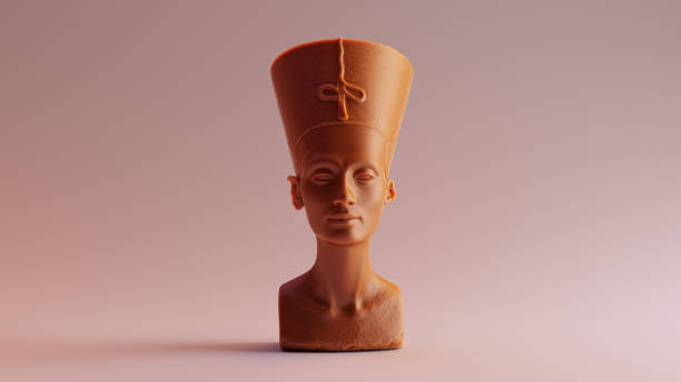 Caramel Bust of Nefertiti Caramel Bust of Nefertiti 3d illustration public domain images stock pictures, royalty-free photos & images