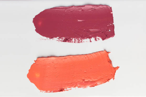 istock Collection of lipstick smears on white background 918656034