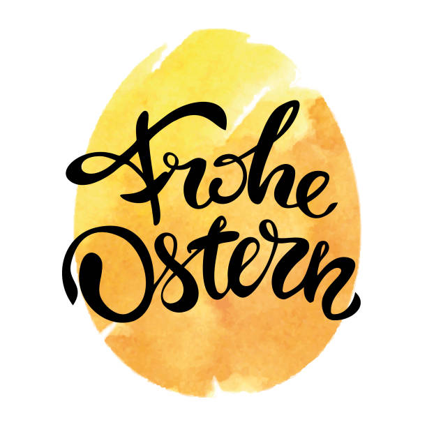 frohe ostern-독어 언어에 있는 행복 한 부활절 - ostern stock illustrations