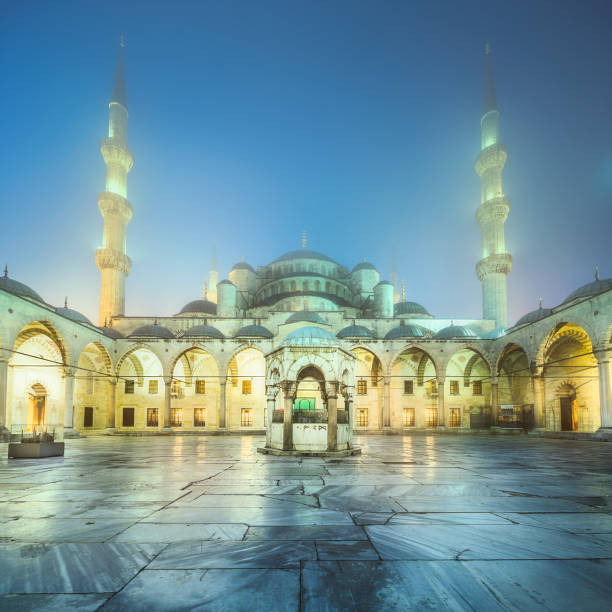 istock Inner square of Suleymaniye Mosque or Blue Mosque 918674244