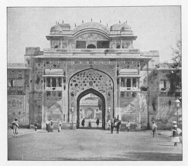 istock Lotus Gate at Chandra Mahal in Jeypore, India - British Era 918674902
