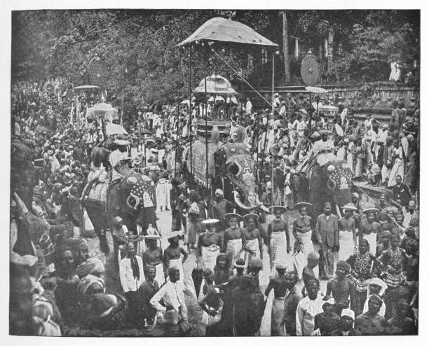 istock Procession of the Sacred Tooth in Kandy, British Ceylon - British Era 918675282