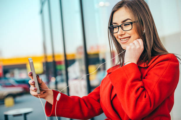 istock Elegant Happy businesswoman using phone 918695844
