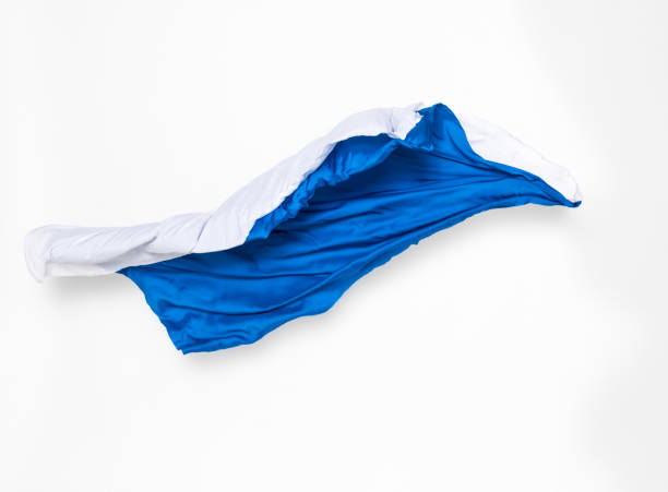 istock abstract blue and white fabric in motion 918699428