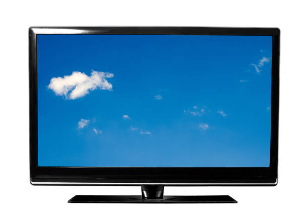 telewizor z dużym ekranem na białym tle - television flat screen plasma high definition television zdjęcia i obrazy z banku zdjęć