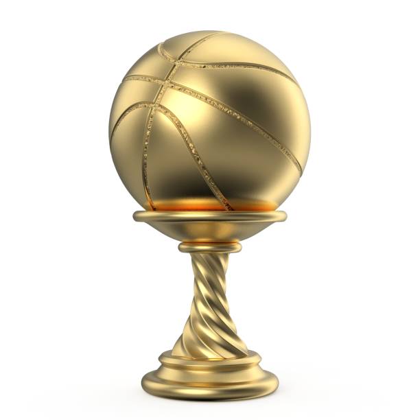istock Golden trophy cup BASKETBALL 3D 918723358