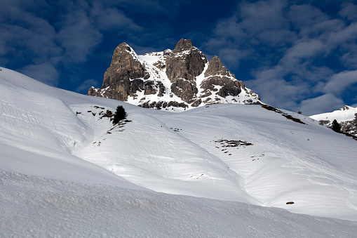 Winter wonderland scenery in the Alps