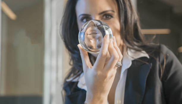 istock Business woman crystal ball 918733322