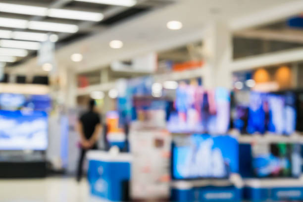 istock eletronic department store with bokeh blurred background 918733596