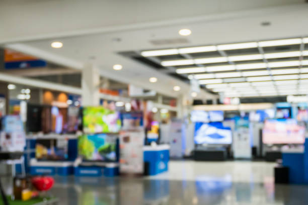 istock eletronic department store with bokeh blurred background 918733602