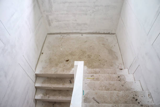 istock New house construction with concrete staircase at building site 918733698