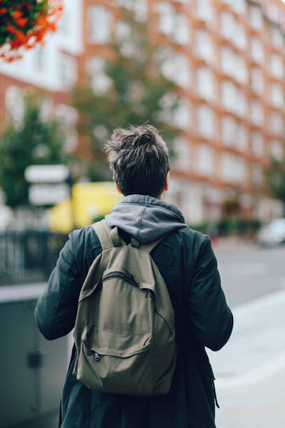 istock Backpacker tourist in London 918745732